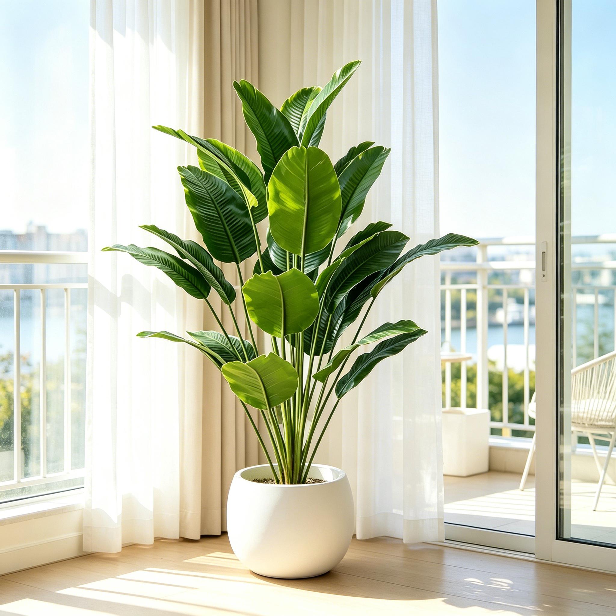 Fiddle Leaf Fig - 67-112cm Grote Kunstplanten Paradijsvogelboom Tropische Kunstbananenbladeren